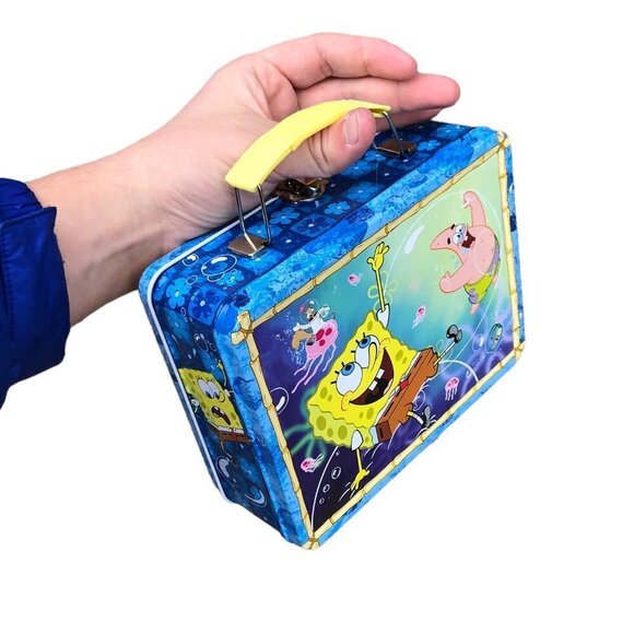 VINTAGE 2008 Spongebob Squarepants Tin Lunchbox - Picture 1 of 11